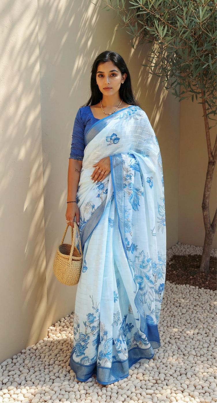DIGITAL PRINTED COTTON SAREE