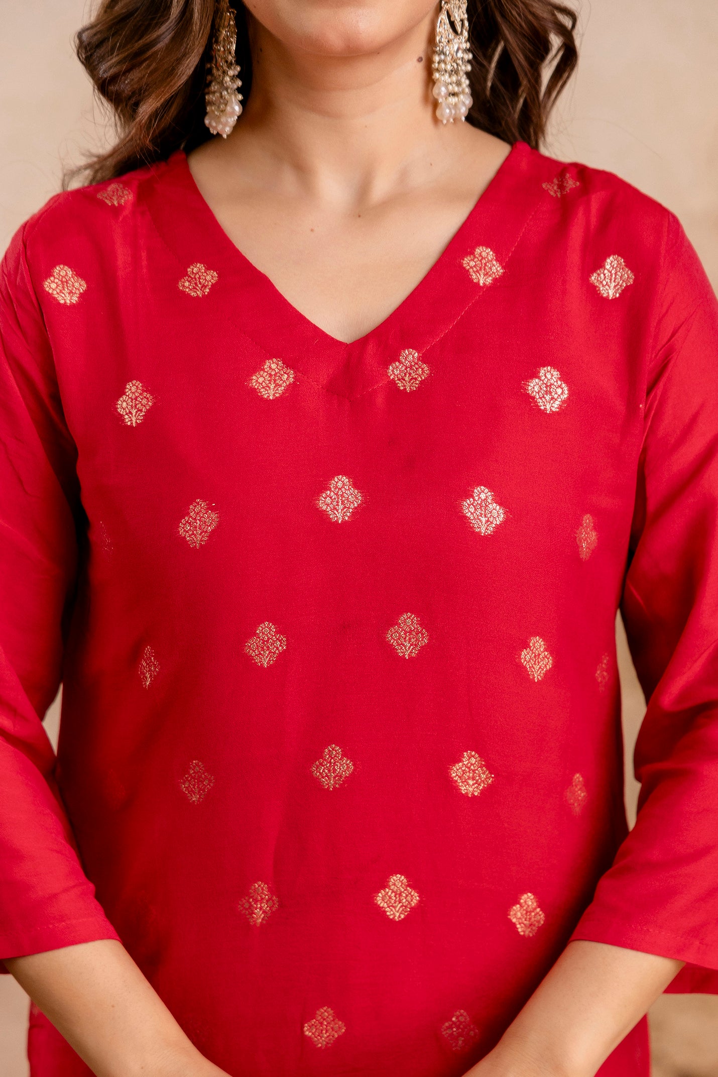 RANI PINK COLOURED WOMEN'S MASLIN KURTA WITH DUPATTA SET