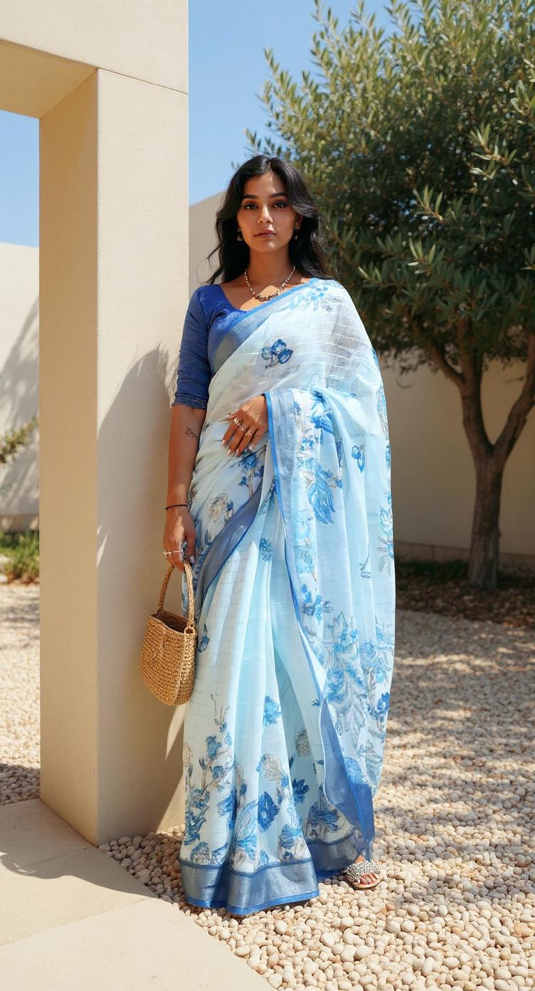 DIGITAL PRINTED COTTON SAREE
