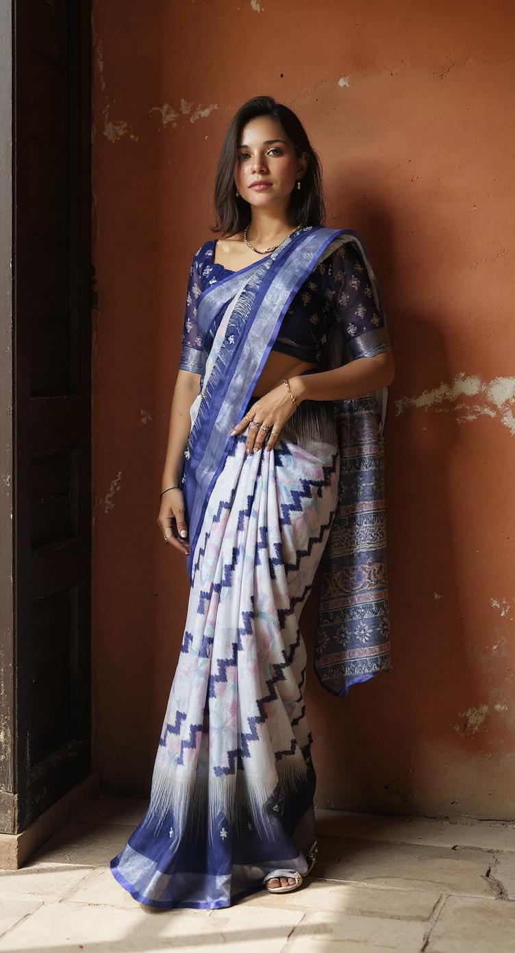 DIGITAL PRINTED COTTON SAREE