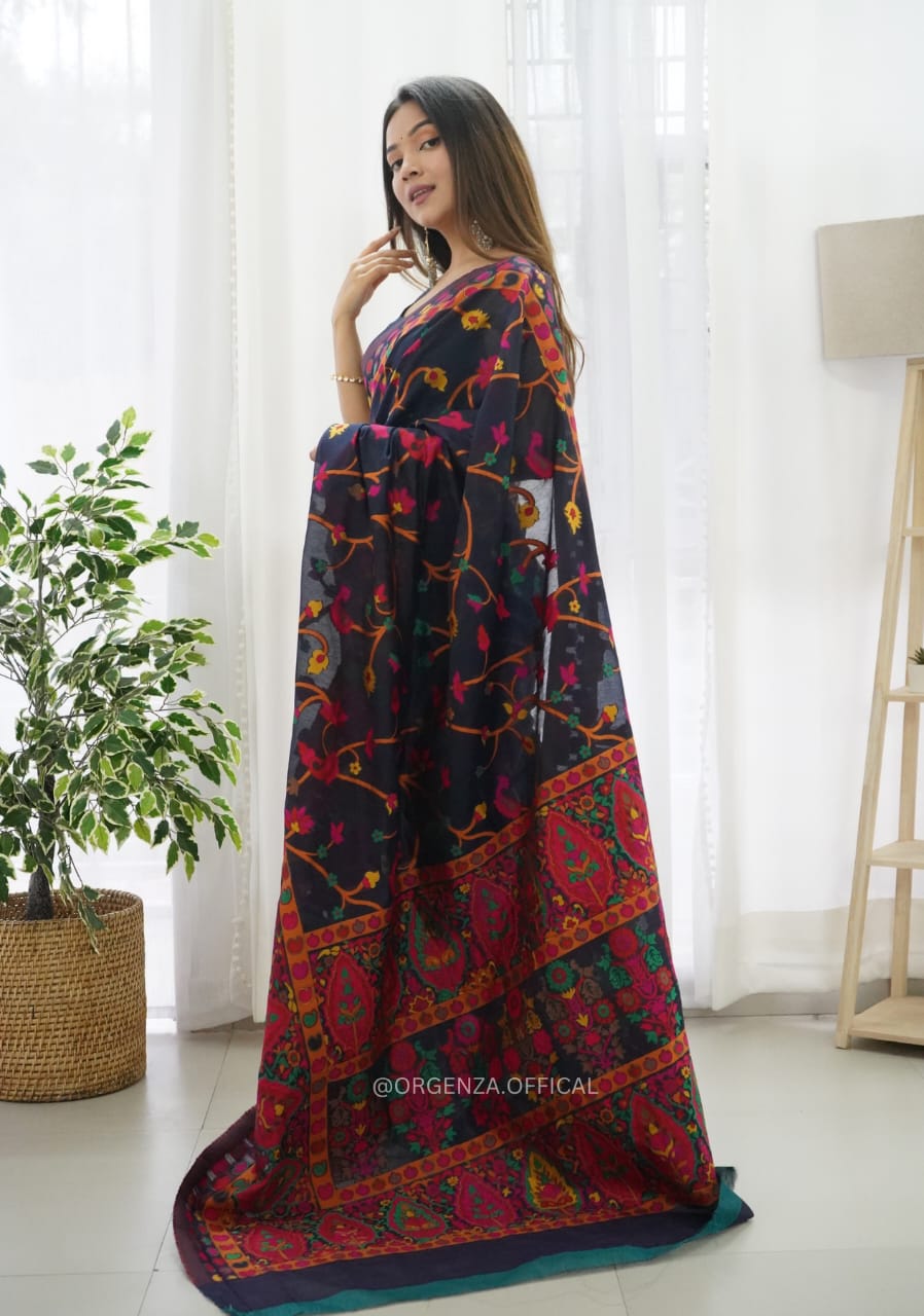 KASHMIRI WEAVING MULTIPLE COLOR THREAD WEAVING PURE ZARI WEAVING