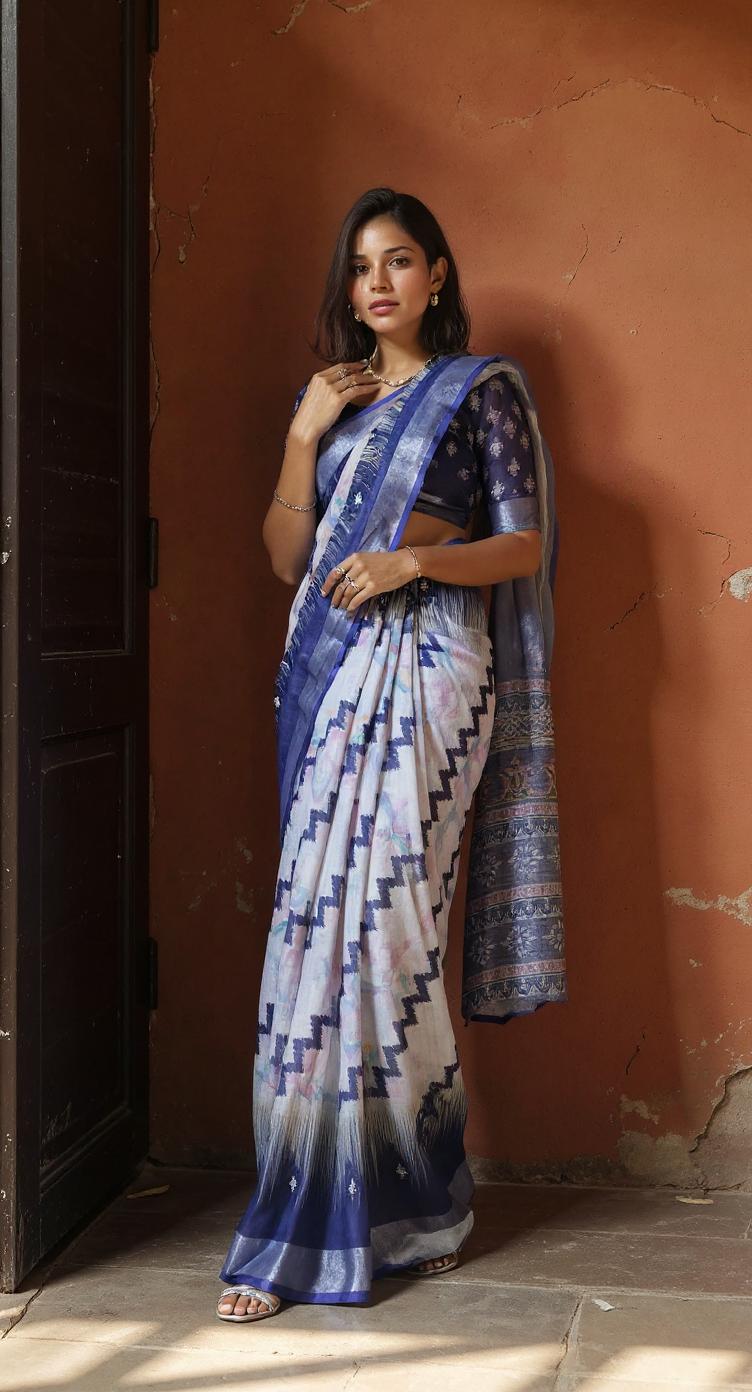 DIGITAL PRINTED COTTON SAREE