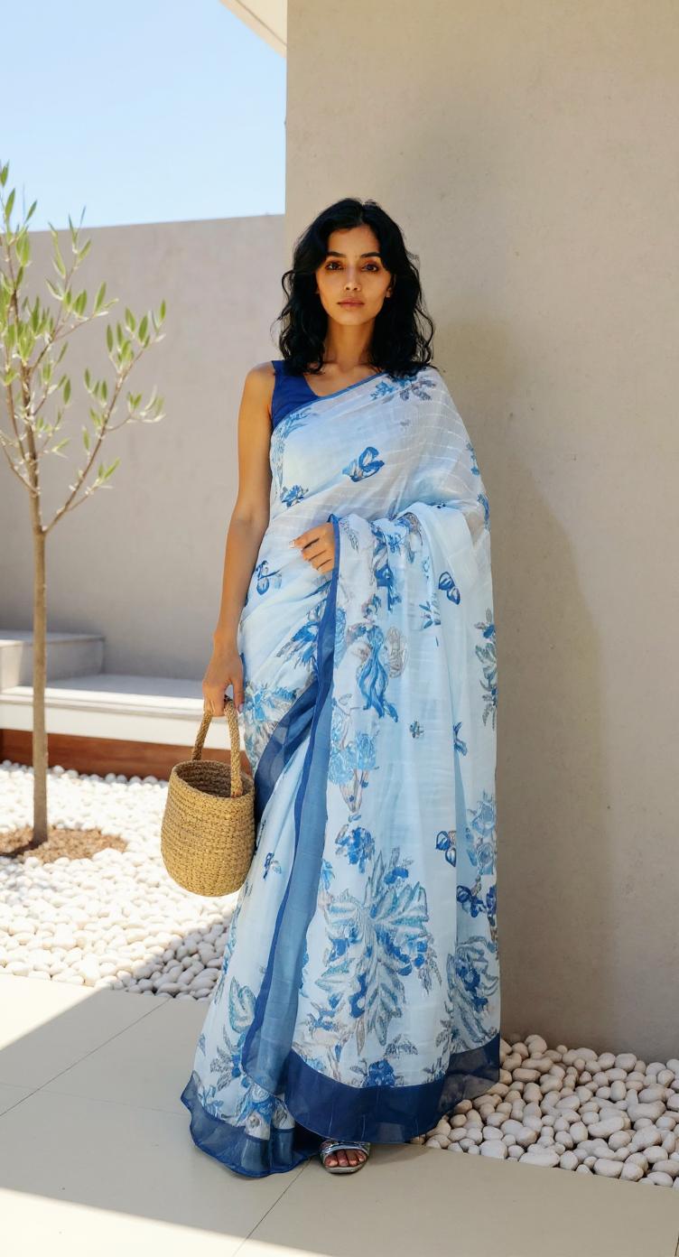 DIGITAL PRINTED COTTON SAREE