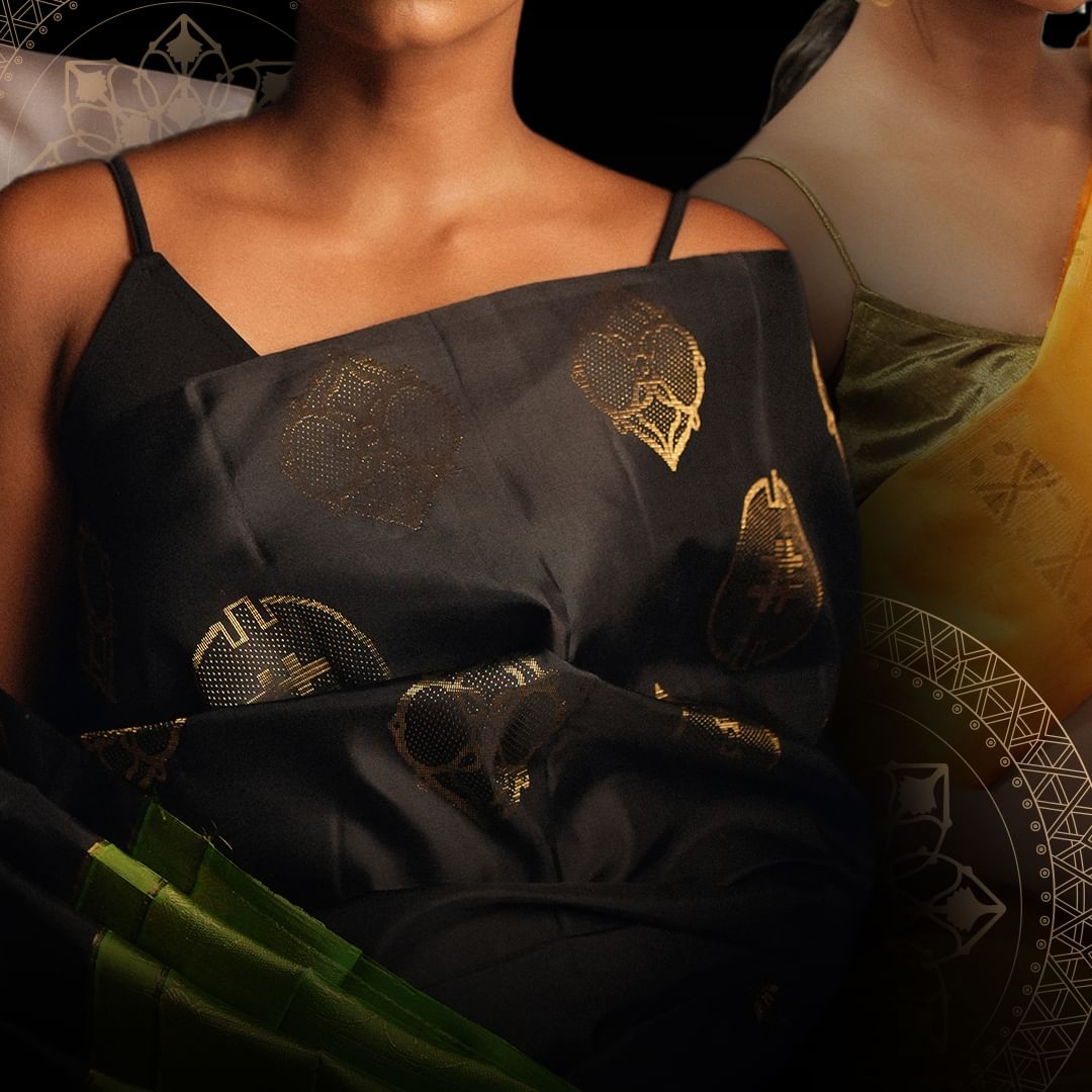 THE BANARASI SAREEIS MADE UP OF SILK THREADS WOVEN USING