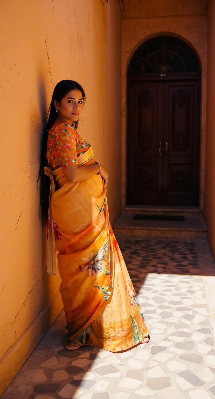 BEAUTIFUL DIGITAL PRINTED COTTON SAREE