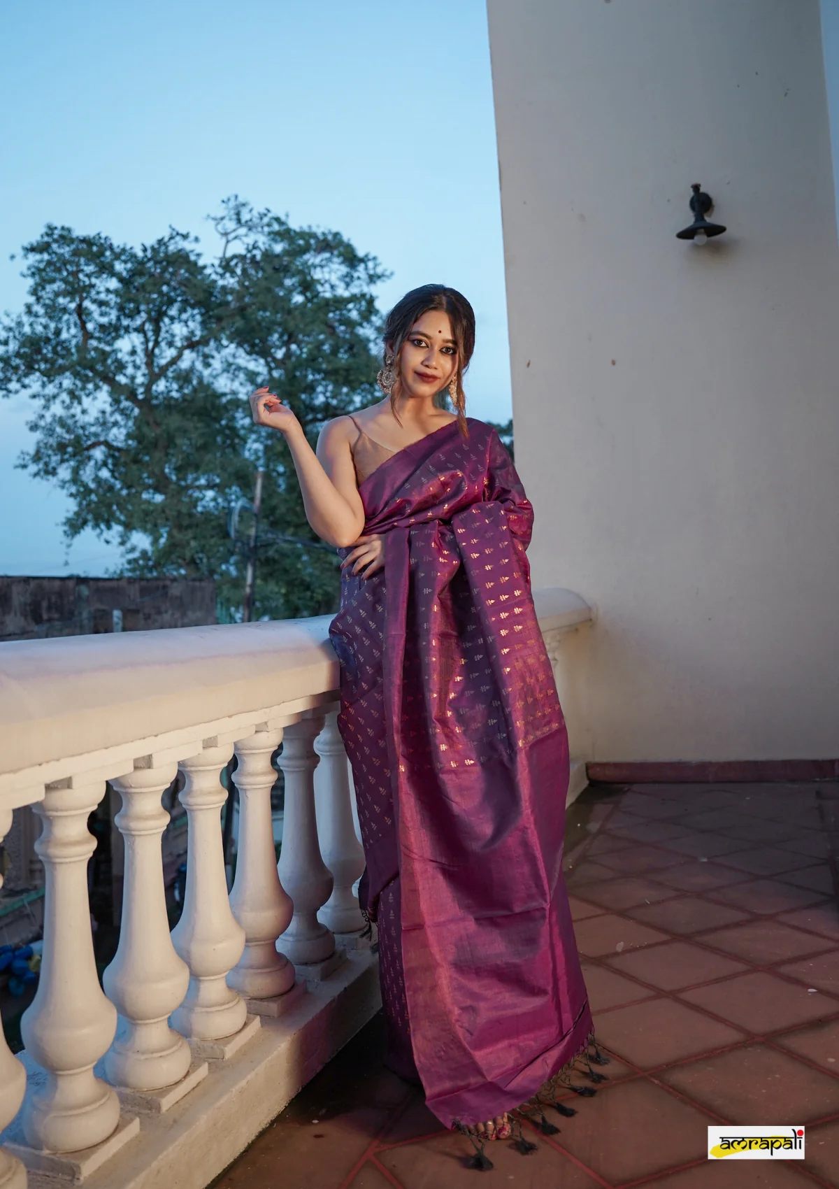 THE BANARASI SAREEIS MADE UP OF SILK THREADS WOVEN USING