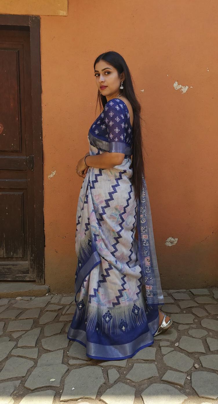 DIGITAL PRINTED COTTON SAREE