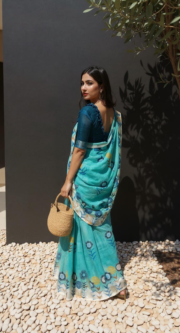 RAMA DIGITAL PRINTED COTTON SAREE