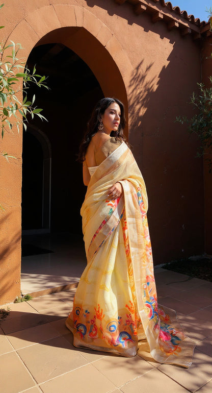 BEAUTIFUL DIGITAL PRINTED COTTON SAREE