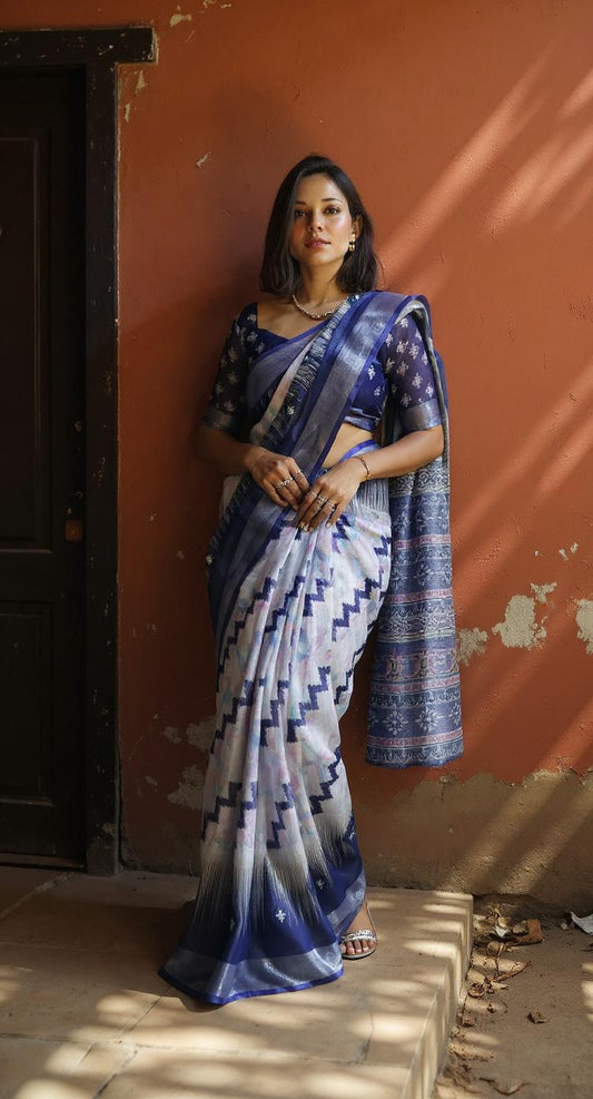 DIGITAL PRINTED COTTON SAREE