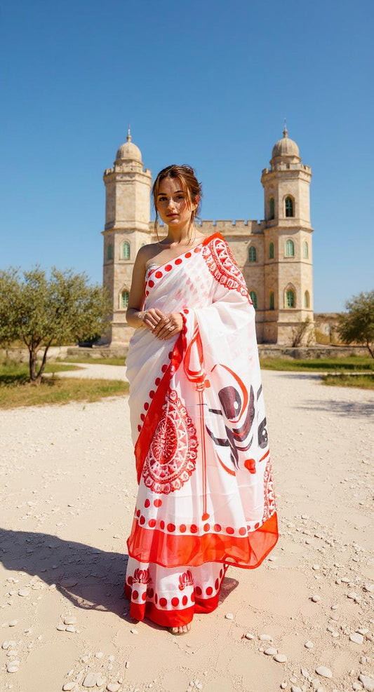 BEAUTIFUL DIGITAL PRINTED COTTON SAREE