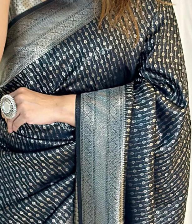 Ethnic Motifs Zari Banarasi Saree