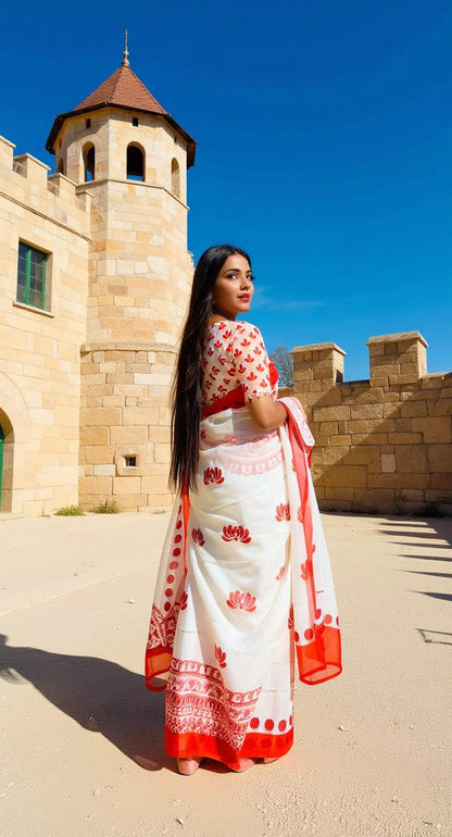 BEAUTIFUL DIGITAL PRINTED COTTON SAREE