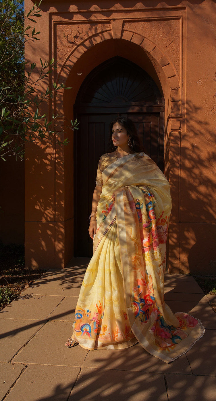 BEAUTIFUL DIGITAL PRINTED COTTON SAREE