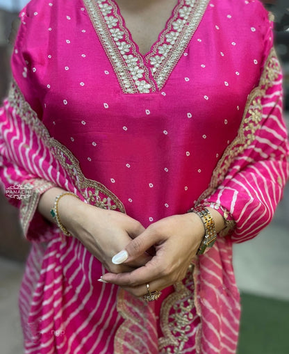 JENNY PINK COLOURED WOMEN'S  MUSLIN KURTA SET
